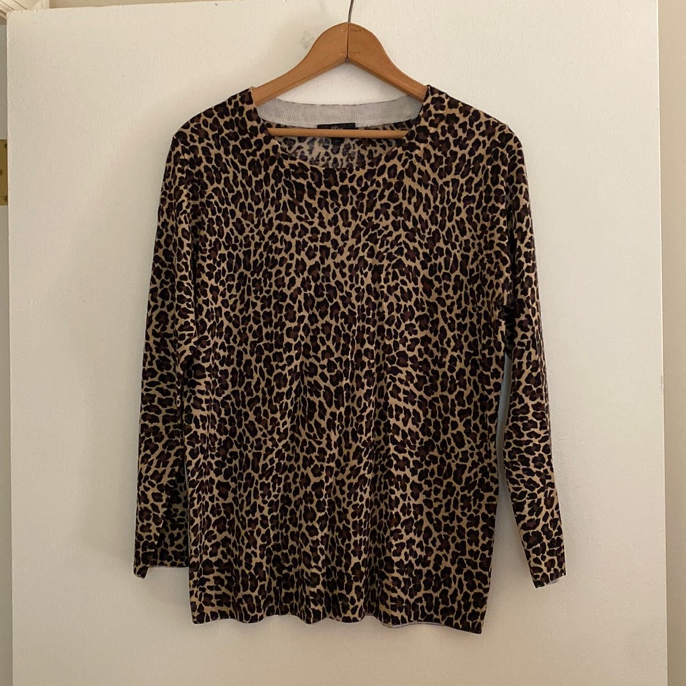 JCREW leopard print tippi sweater